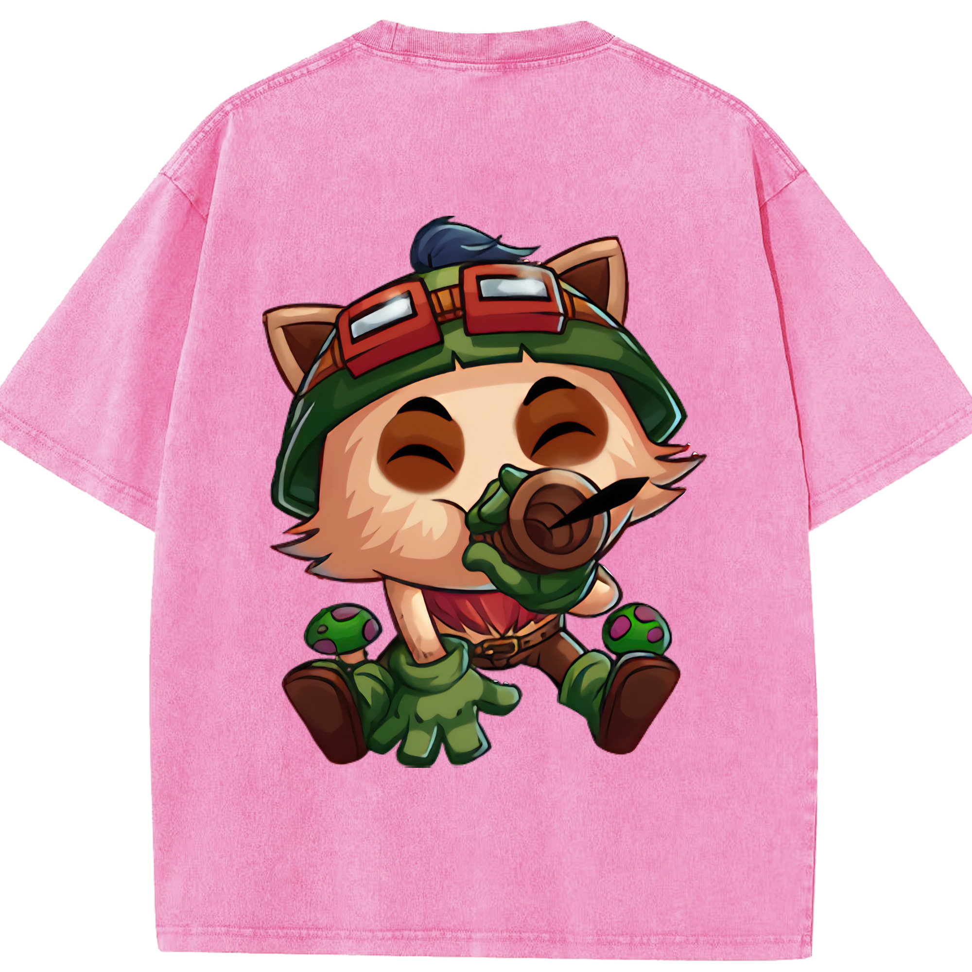 リーグ・オブ・レジェンド League of Legends LOL 綿100% ヴィンテージ風 半袖Tシャツ（背面プリント）